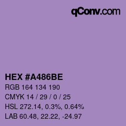 颜色代码: HEX #A486BE | qconv.com