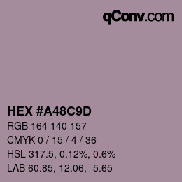 Código de color: HEX #A48C9D | qconv.com