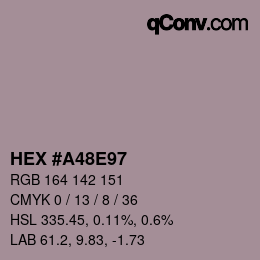 Color code: HEX #A48E97 | qconv.com