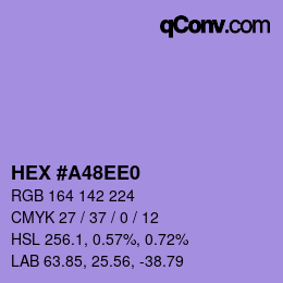 颜色代码: HEX #A48EE0 | qconv.com