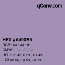 Color code: HEX #A490B5 | qconv.com