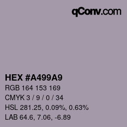 Color code: HEX #A499A9 | qconv.com