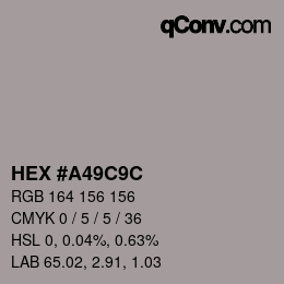 Color code: HEX #A49C9C | qconv.com