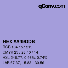 カラーコード: HEX #A49DDB | qconv.com