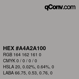 Color code: HEX #A4A2A100 | qconv.com