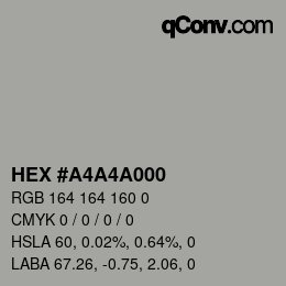 Color code: HEX #A4A4A000 | qconv.com