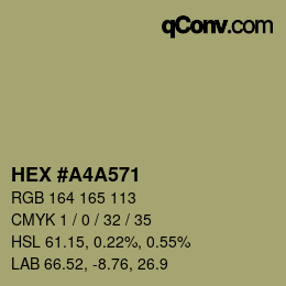 Color code: HEX #A4A571 | qconv.com