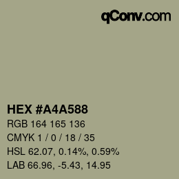 カラーコード: HEX #A4A588 | qconv.com