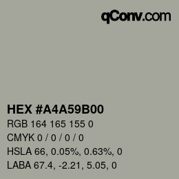Color code: HEX #A4A59B00 | qconv.com