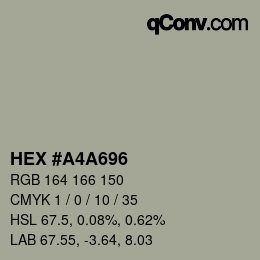 カラーコード: HEX #A4A696 | qconv.com