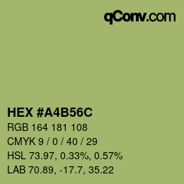 Color code: HEX #A4B56C | qconv.com
