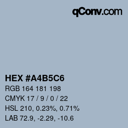 Color code: HEX #A4B5C6 | qconv.com