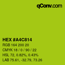 Farbcode: HEX #A4C814 | qconv.com