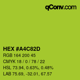 Farbcode: HEX #A4C82D | qconv.com