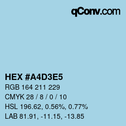 Color code: HEX #A4D3E5 | qconv.com