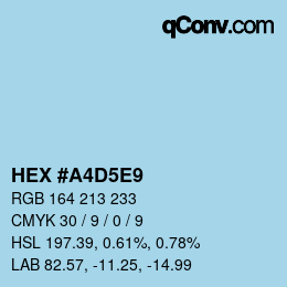 Color code: HEX #A4D5E9 | qconv.com