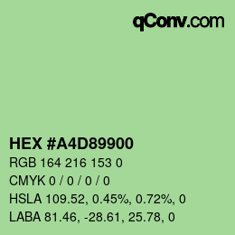 Farbcode: HEX #A4D89900 | qconv.com