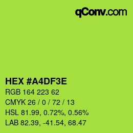 Código de color: HEX #A4DF3E | qconv.com