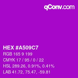 Color code: HEX #A509C7 | qconv.com
