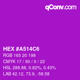 Color code: HEX #A514C6 | qconv.com