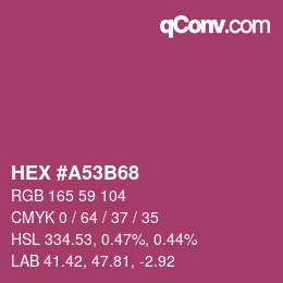 颜色代码: HEX #A53B68 | qconv.com