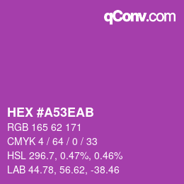 Color code: HEX #A53EAB | qconv.com