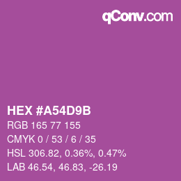 Color code: HEX #A54D9B | qconv.com