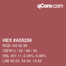 Color code: HEX #A55256 | qconv.com
