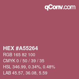 カラーコード: HEX #A55264 | qconv.com