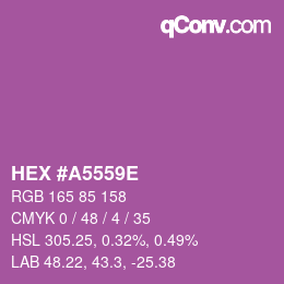 颜色代码: HEX #A5559E | qconv.com