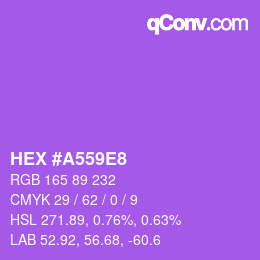 Color code: HEX #A559E8 | qconv.com