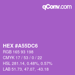 Código de color: HEX #A55DC6 | qconv.com