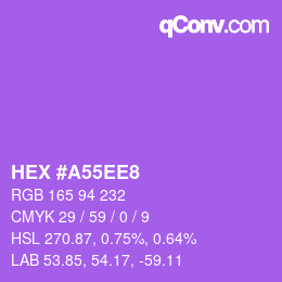 Color code: HEX #A55EE8 | qconv.com