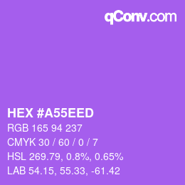 Color code: HEX #A55EED | qconv.com