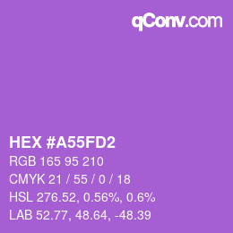 Color code: HEX #A55FD2 | qconv.com