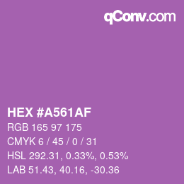 Color code: HEX #A561AF | qconv.com