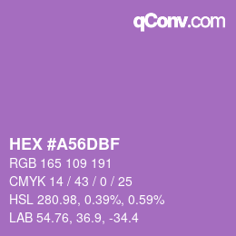 カラーコード: HEX #A56DBF | qconv.com