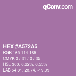 Color code: HEX #A572A5 | qconv.com