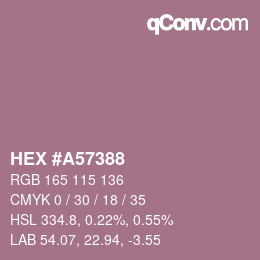 Color code: HEX #A57388 | qconv.com