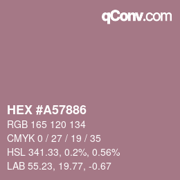 Farbcode: HEX #A57886 | qconv.com