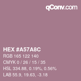 Color code: HEX #A57A8C | qconv.com