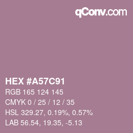 Color code: HEX #A57C91 | qconv.com
