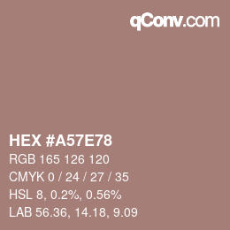 Color code: HEX #A57E78 | qconv.com