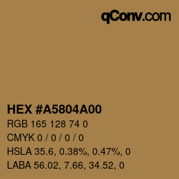 Color code: HEX #A5804A00 | qconv.com