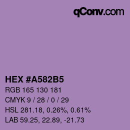 颜色代码: HEX #A582B5 | qconv.com
