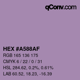Color code: HEX #A588AF | qconv.com