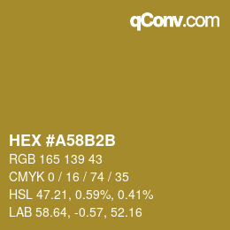 Color code: HEX #A58B2B | qconv.com