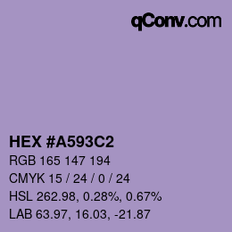 Color code: HEX #A593C2 | qconv.com