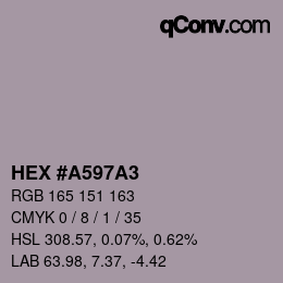 Color code: HEX #A597A3 | qconv.com