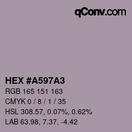 Color code: HEX #A597A3 | qconv.com